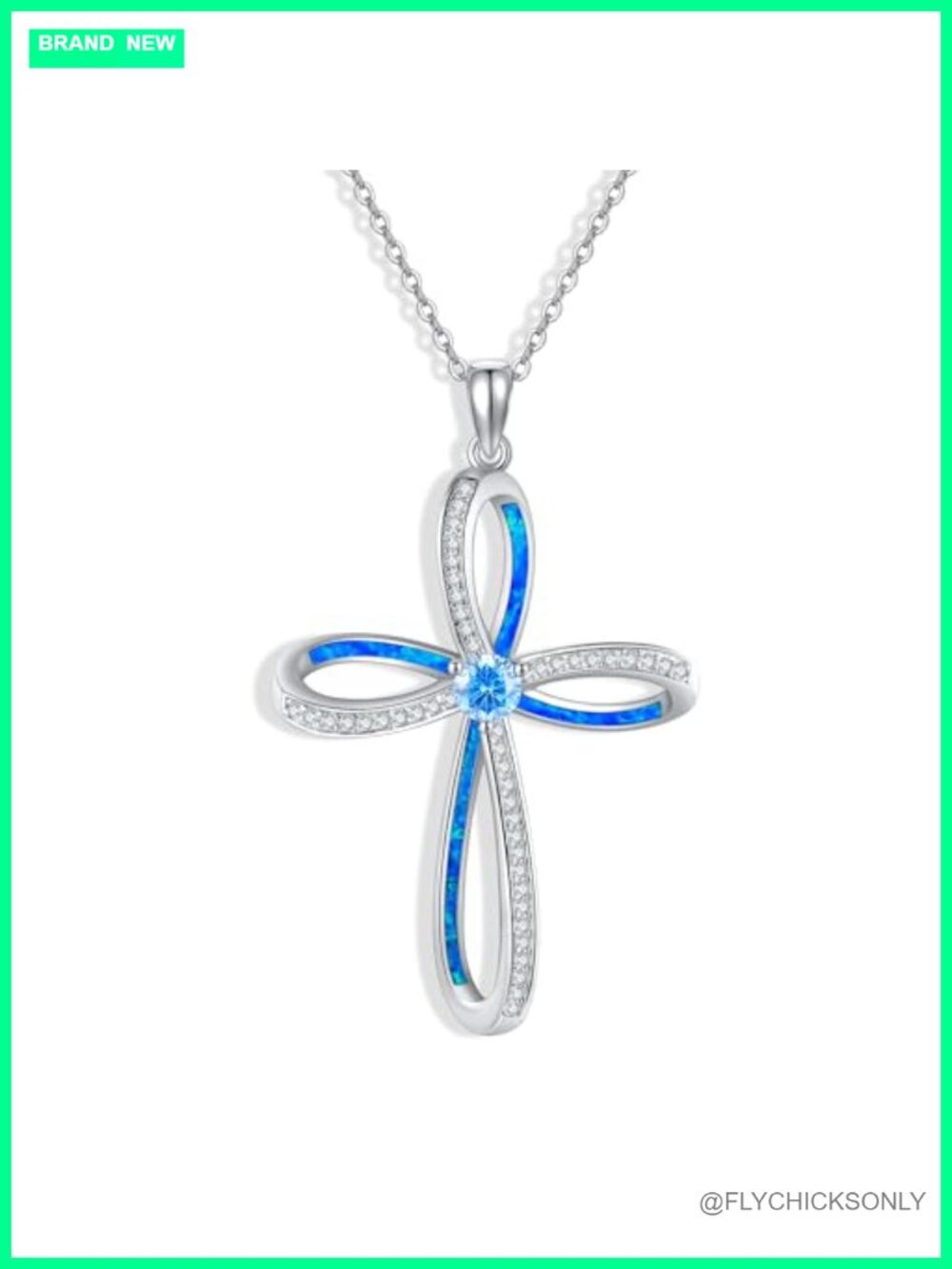 Sterling Silver Celtic Knot Cross Pendant Necklace 18in Women Religious Jewelry